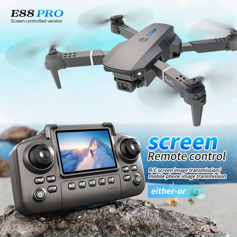 Drone Z - Dron profesional E88 PRO con pantalla