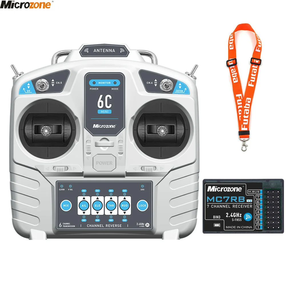 Drone Rc Boat - MicroZone-controlador transmisor MC6C Mini V2, 2,4G,