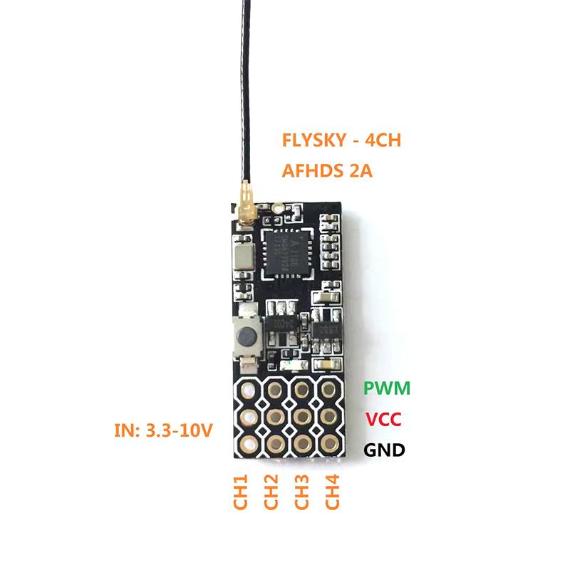 Receptor RC Mini FS2A 4CH AFHD - Drone Rc Boat reseña y precio