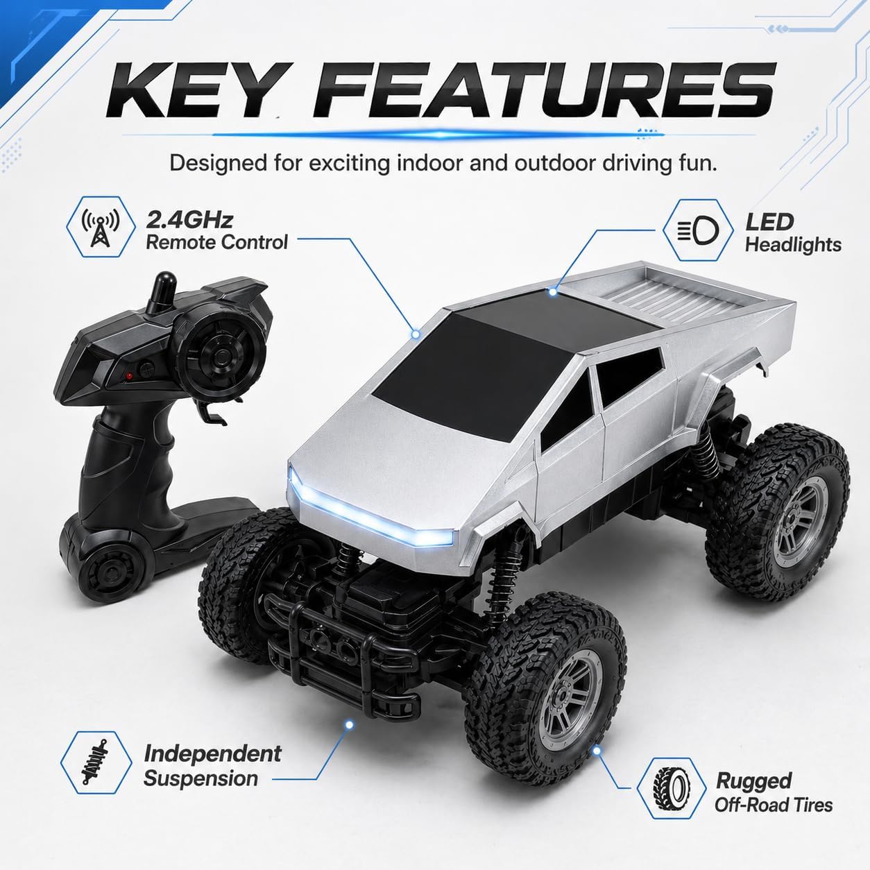 Coche RC 1:18, Camioneta a Con - Drone Lidi Rc reseña y precio