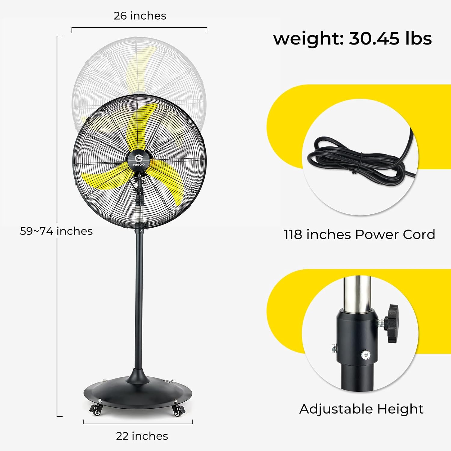 Ventilador de Pedestal Oscilan - Brushless Motor reseña y precio