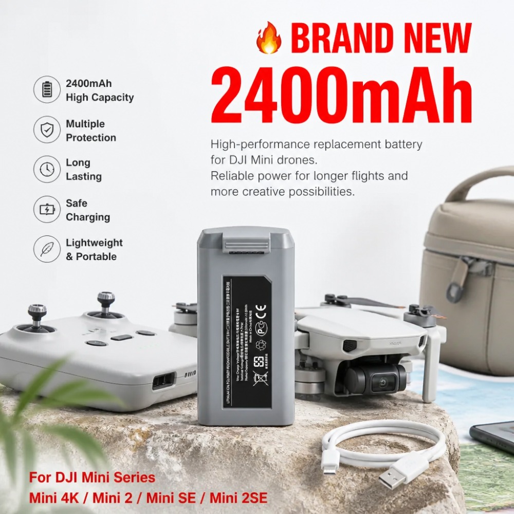 Batería de 2400mAh para DJI Mi - Drone Smart Rc reseña y precio