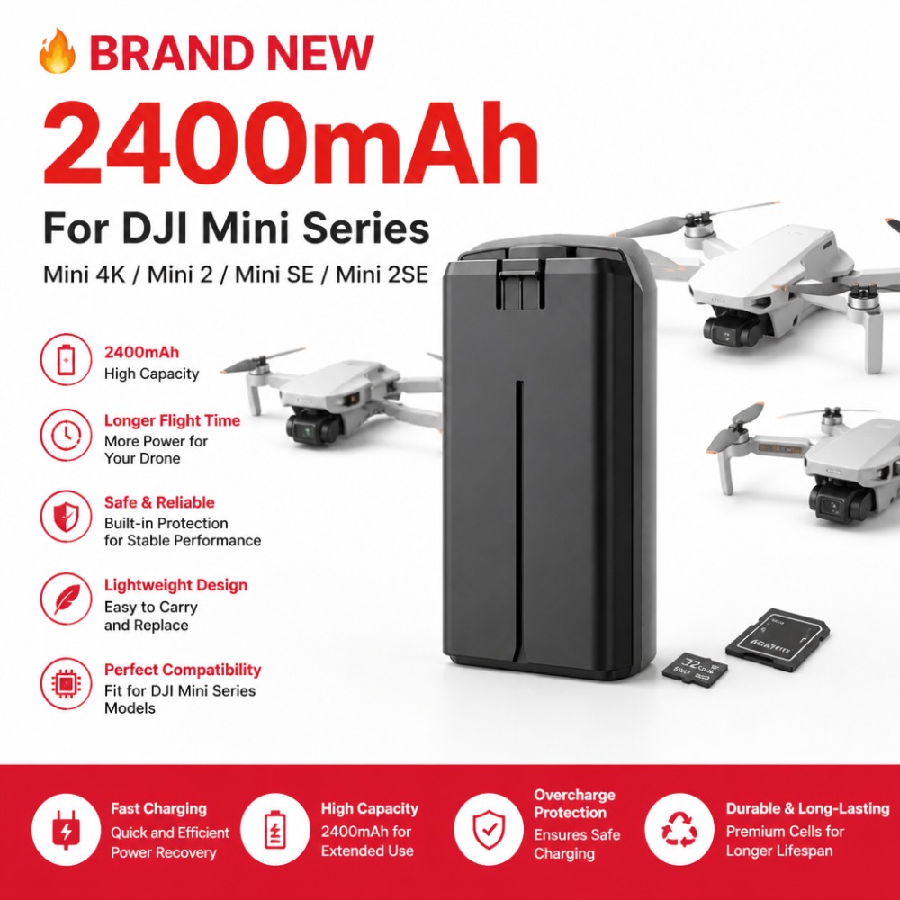Batería de 2400mAh para DJI Mi - Drone Smart Rc reseña y precio