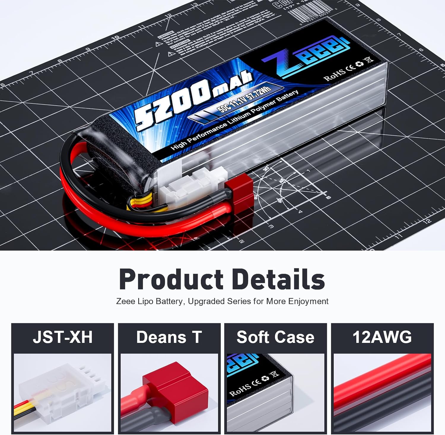 1/2 unidades Zeee 11,1 V 50C 5 - Drone Rc Link reseña y precio